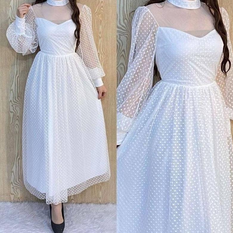 Diskon Dress Pesta Tile Dot // Gaun Pesta