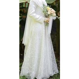 Free Ongkir Gamis Akad Walimah Nikah Free Hijab Gaun Akad Muslimah Gamis Tile Gamis Brokat Putih Gam