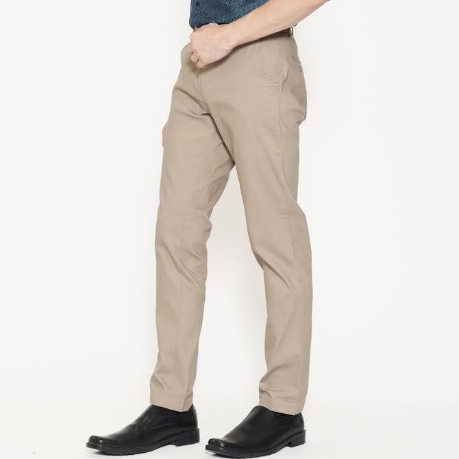 Schoeller Celana Chinos Pria Hitam, Cream, Navy Ukuran 2838 Jon-Sf