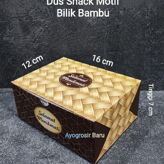 Dus Snack 12X16 Bilik Bambu Isi 100 Pcs Gs Motif Box Kue