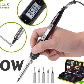 Solder 908S 80W Digital Adjustable Temperature - Solder Digital 80W/Solder Listrik 80 Watt Cepat Pan