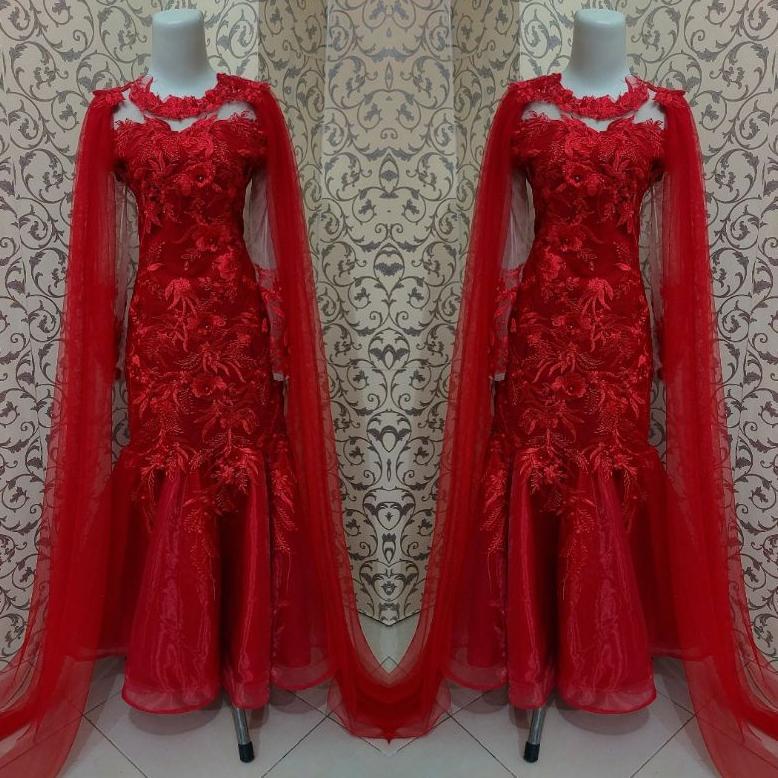 Best Seller Revalina-0039 || Gaun Pesta Duyung Brukat 3D Gaun Wisuda Gaun Penyanyi Dress Formal Wani