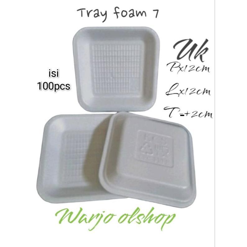 Styrofoam, Foam Tray Uk 07 1Bal Isi 100Pcs , Cocok Untuk Semua Jenis Makanan Dan Buah Buahan