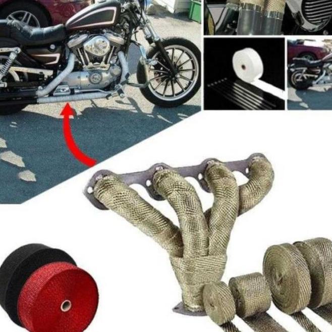 Kain Lakban Peredam Panas Knalpot / Lakban Knalpot Motor Mobil/ Exhaust Wrap Anti Panas