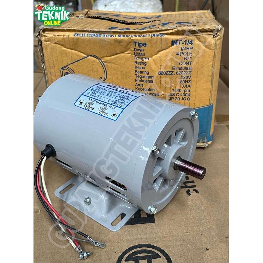 URGAN Dinamo Motor Listrik 1/4HP 4POLE 220V INOTO 1440Rpm / Motor Dinamo Penggerak 0.25HP 0,25HP Ser