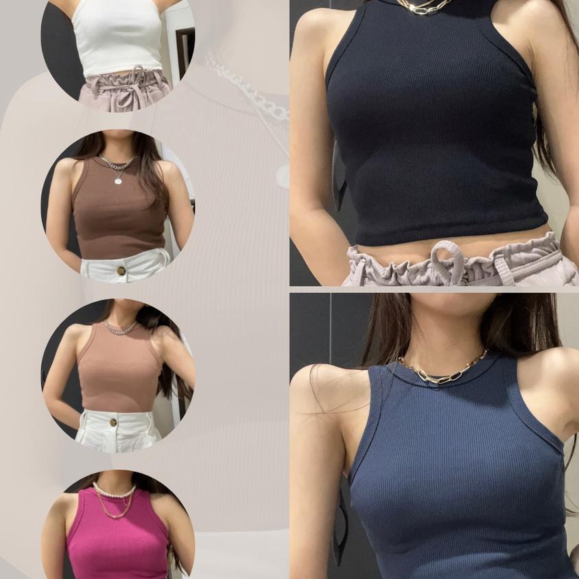 Tank Top / Crop Top Tank Top / Rib Tanktop / Kamisol Tanktop / Atasan Crop / Crop Top Rajut