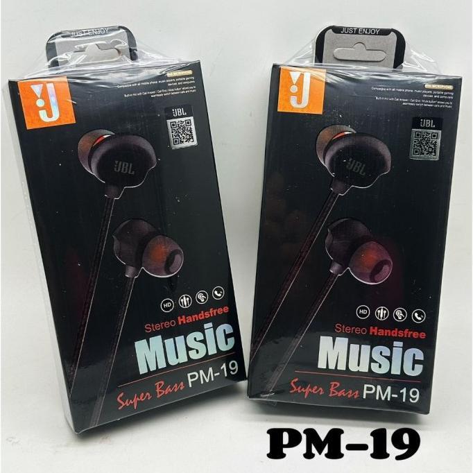 Hot Sale Headset Earphone Jbl Pm-19 Extrabass Handset Handsfree Hf Jbl Pm-19 Extrabass Music