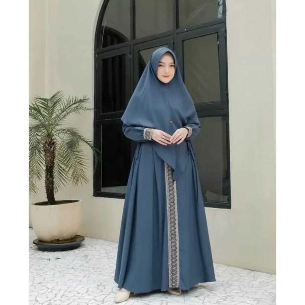 KUALITAS SUPER Kanaya Syar'i Set Khimar Premium - Fashion Muslim Wanita Ukuran Jumbo M - L XL - XXL 