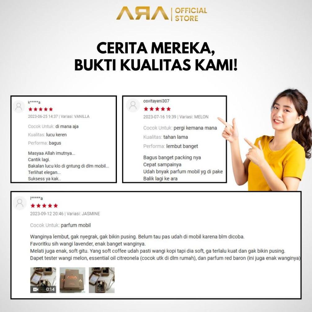 ORIGINAL Rumah Wangi ARA Parfum Mobil dan Ruangan Mewah Aroma terapi - essential Oil 10ML