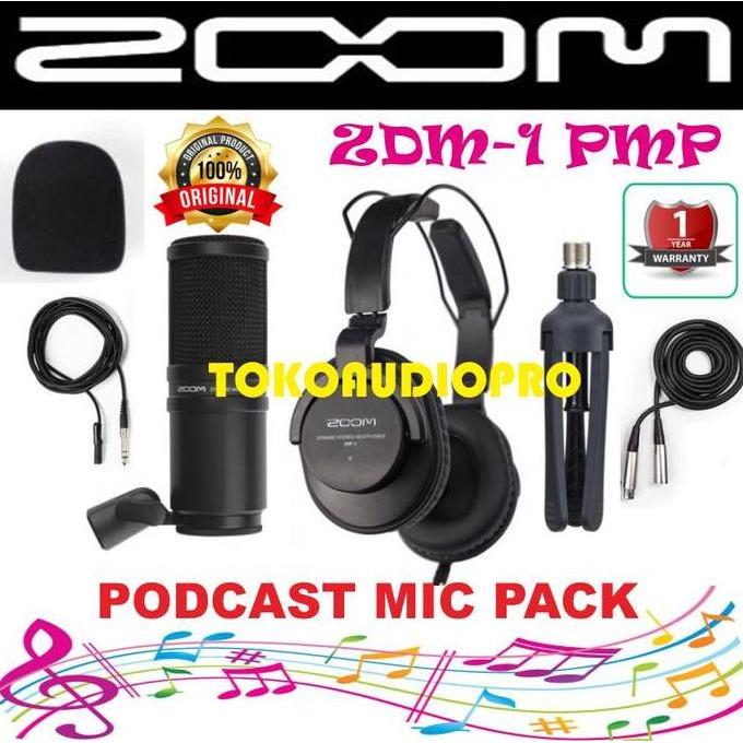 TERLARIS ZOOM ZDM1 PODCAST MIC PACK ZOOM ZDM-1 PMP ZDM-1 DYNAMIC MICROPHONE