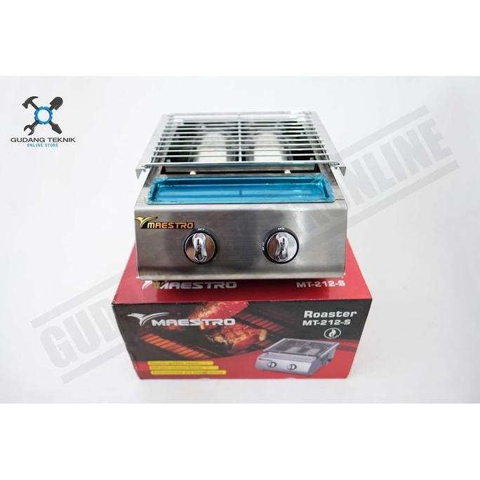 TERAR Panggangan Pemanggang Sosis Roaster 2 Tungku Maestro Full Stainless