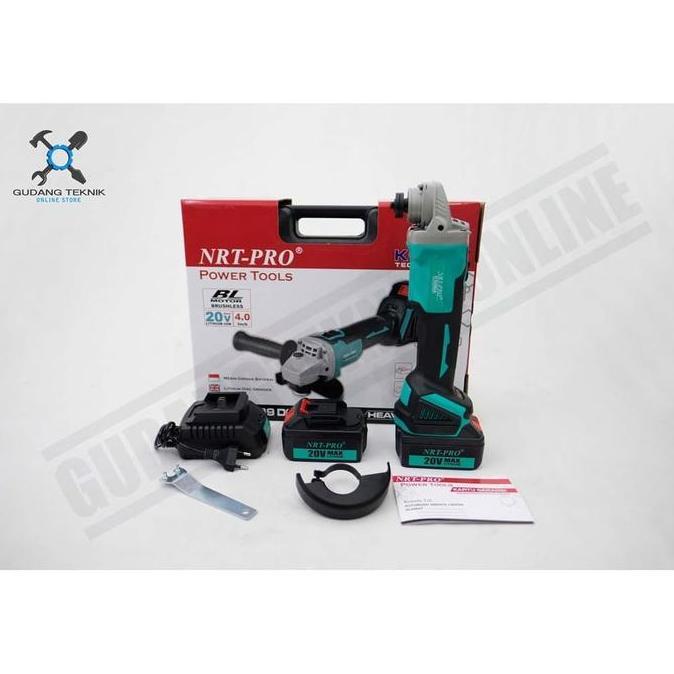 TERAR Gerinda Cordless Anggle Grinder NRT PRO TG 99 DC - Gerinda Baterai NRT PRO TG99 DC