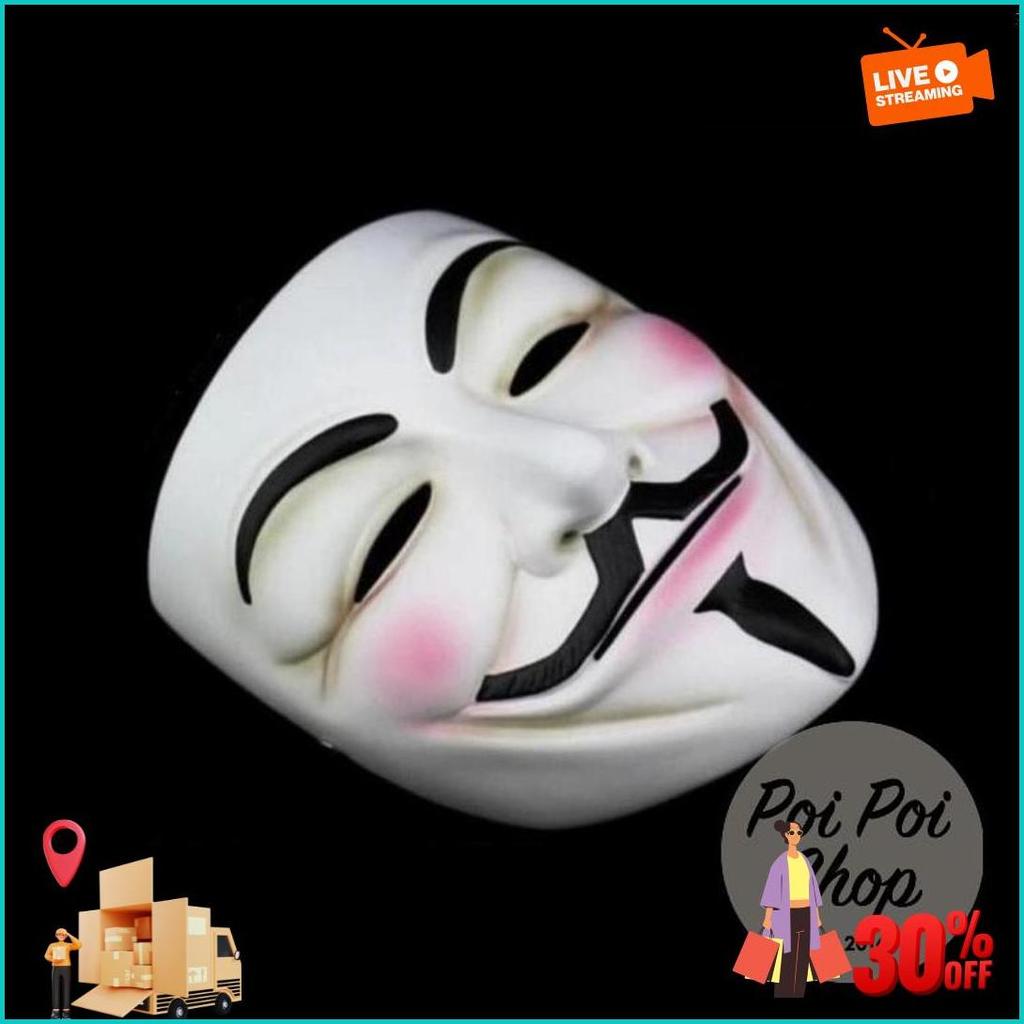 Topeng Hacker Vendetta V Anonymous Anonim Halloween Seram Rumah Hantu Kostum Halloween Prank Cosplay