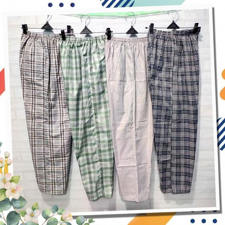 Diskont Pilih Motif Celana Panjang Jumbo Celana Santai Celana Tidur Katun Dewasa Jumbo Motif Standar
