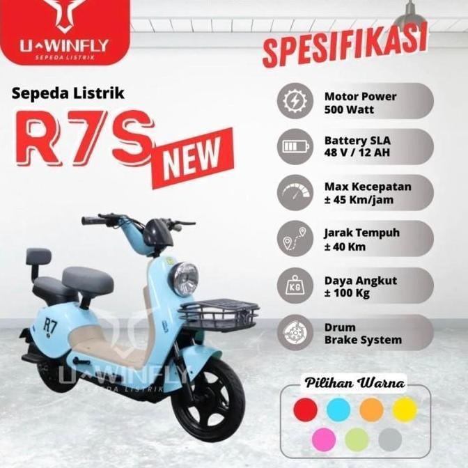 Selis Sepeda Listrik Uwinfly Redfish 7 S New Uwinfly R7S New Orange
