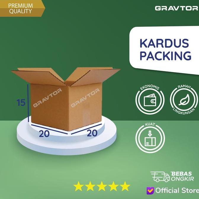 Kardus 20x20x15 - Box Dus Kardus Packing Besar Kecil Makanan Murah