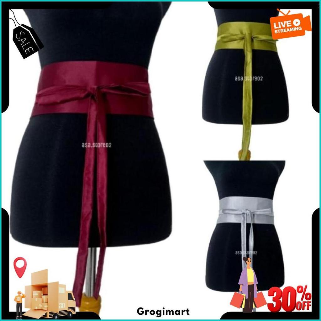 Obi Belt Polos Satin/Obi Kebaya/Obi Tokyo/Obi Kyoto Produk Berkualitas
