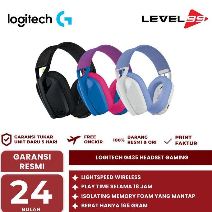 Logitech G435 Headset Gaming Bluetooth Wireless (TERBAIK) (TERBARU) (TERMURAH)