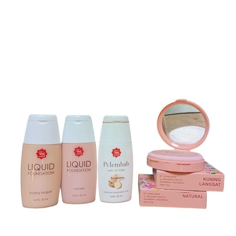 Viva | Paket Make-Up 3In1 Bedak + Pelembab+ Foundation