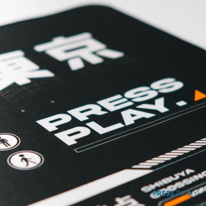 NEW SHIBUYA GAMING MOUSEPAD DESKMAT BY PRESS PLAY ORI