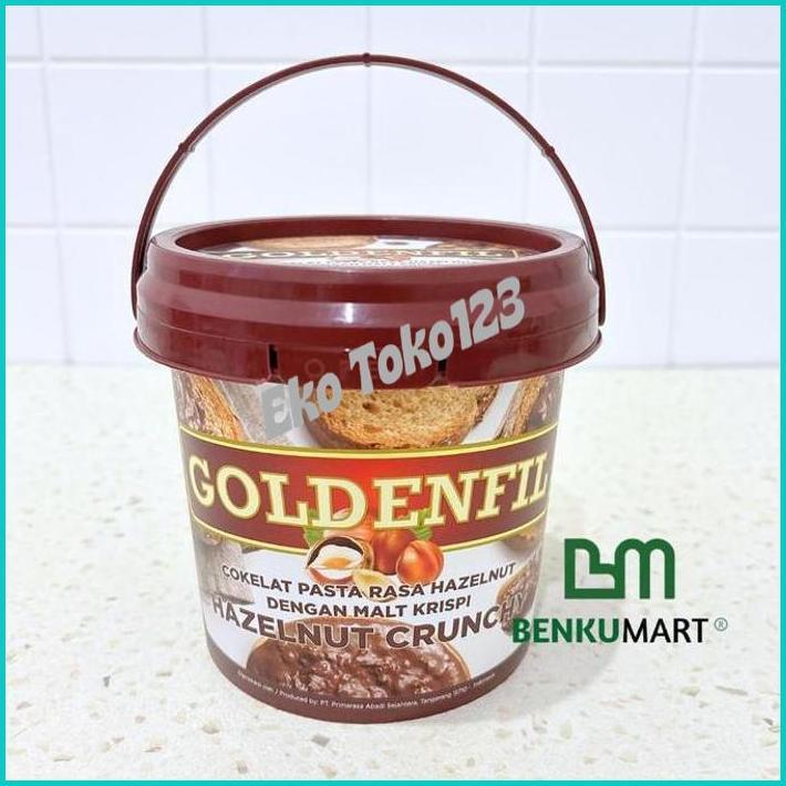 Goldenfil Hazelnut Crunchy 1 Kg | Selai Hazelnut Crunchy Goldenfil