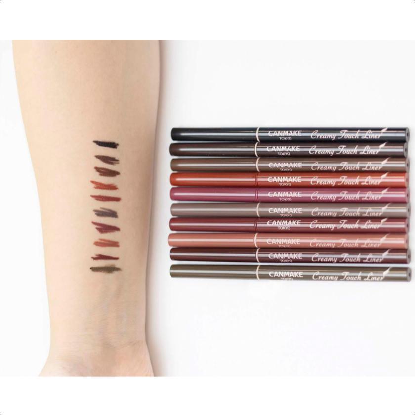 Canmake Creamy Touch Liner Eyeliner Pensil Mata Jepang, Creamy & Waterproof, Anti Luntur, Tahan Lama