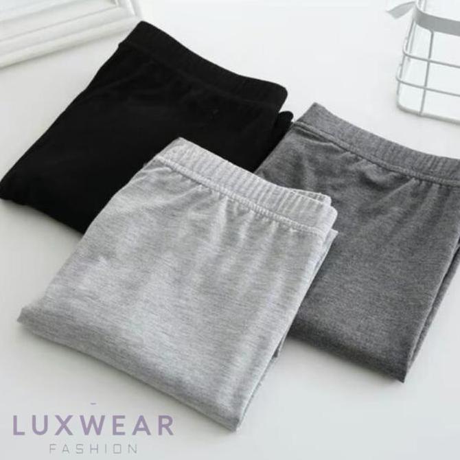 Paket Legging Kaos 3 Pcs 3/4 Pendek Celana Legging Kaos Fit Lembut Standar Nyaman Stretch Dewasa Pan