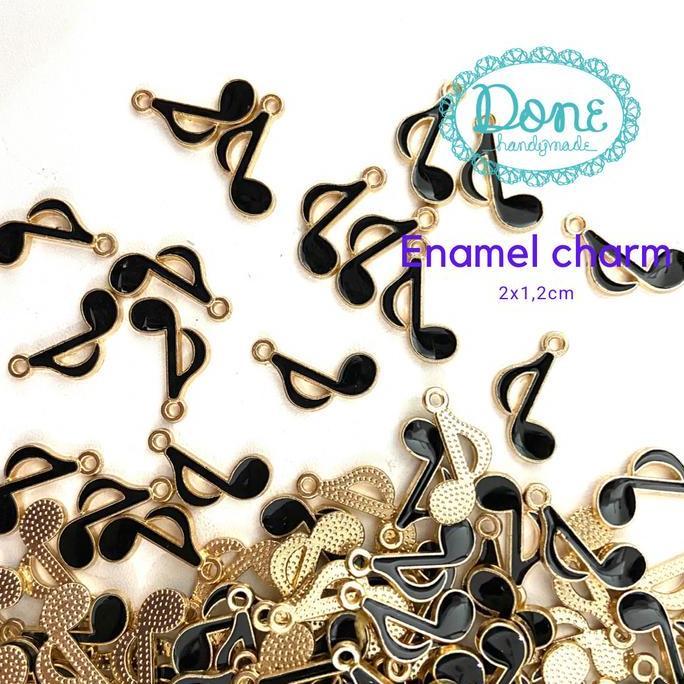 Music note enamel charm not balok nada lagu musik music stuff