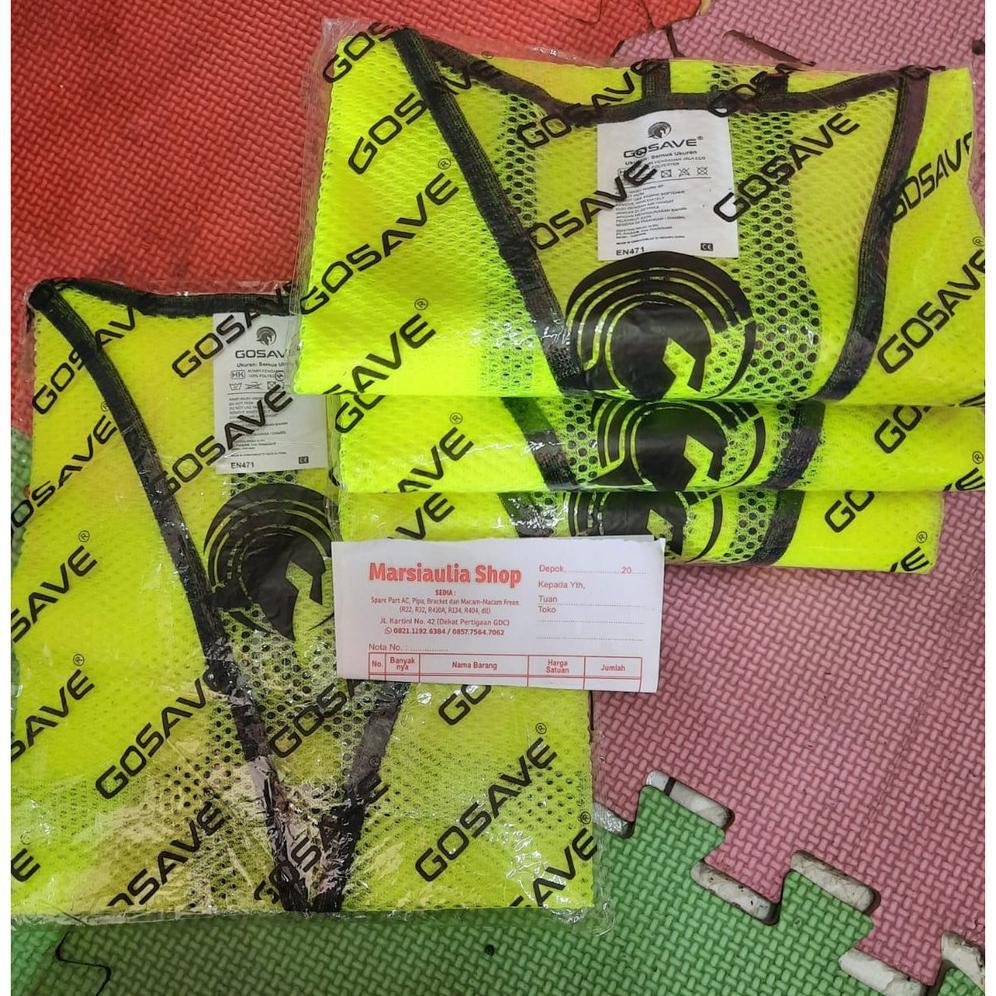 hot rompi proyek jaring jala safety vest scoth nyala rompi gosave go save vpro rompi orange hijau ku