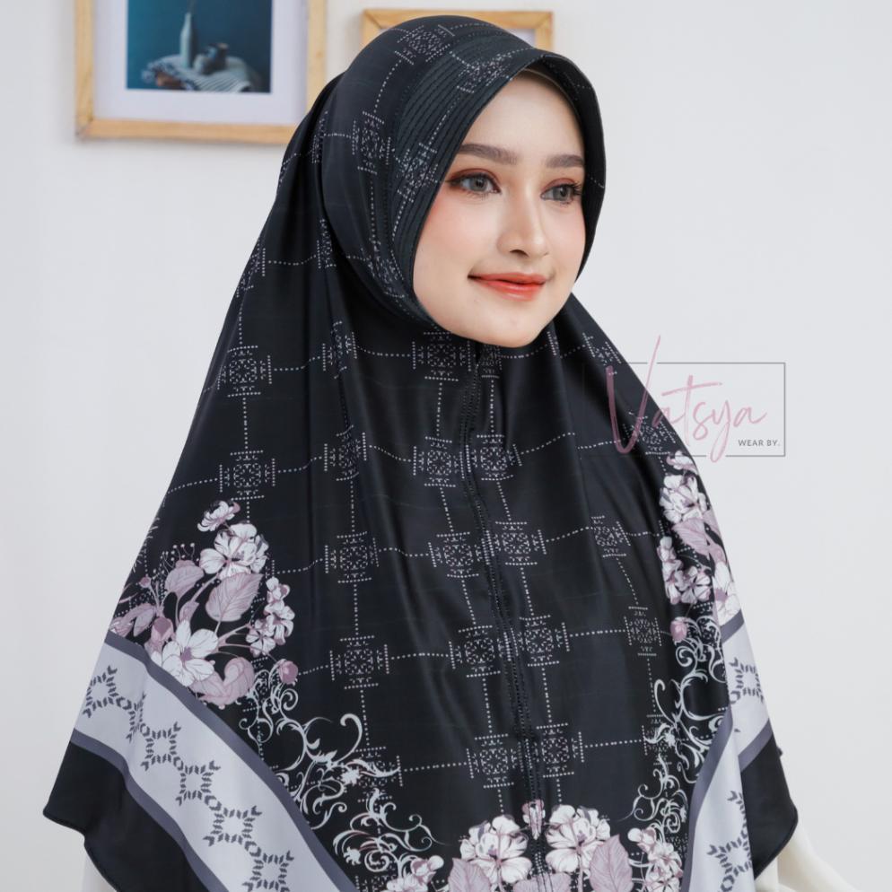 Exclusive Jilbab Instan Motif Hijab Bergo Printing Jumbo & Standar Kerudung Syari