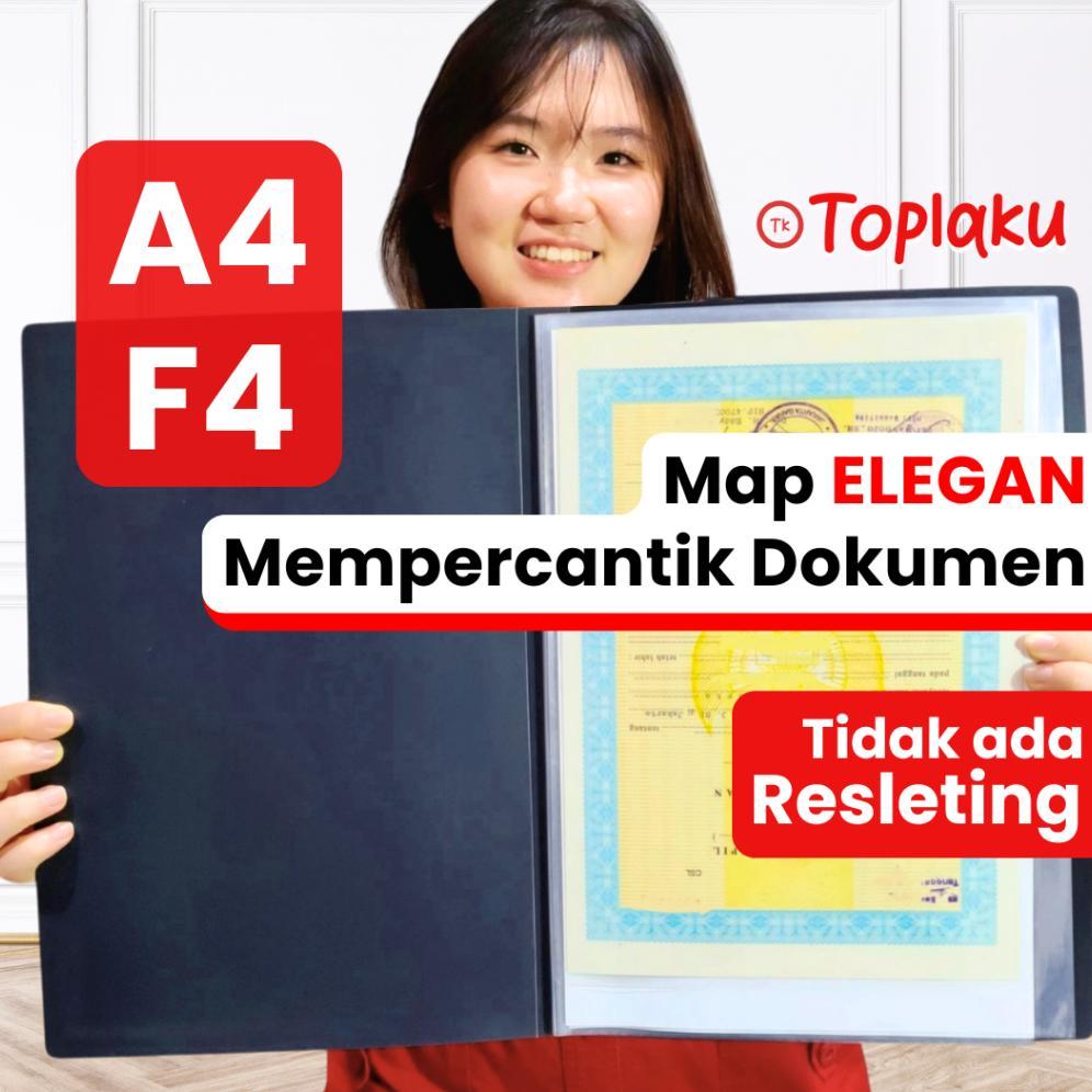 Map Dokumen Keeper BESAR ANTI AIR Clear Holder Display Book Dokumen Plastik Berkas Ijazah File F4 A4