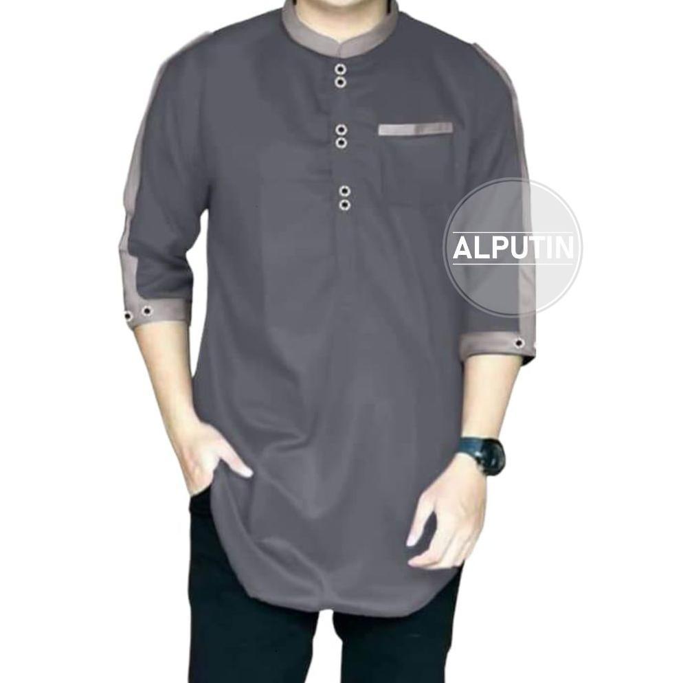 ORIGINAL Koko Zaka Lengan 3/4 - Ukuran S-XXL - Matt Katun Adem Premium- Baju Koko Qurta Pria - Baju 