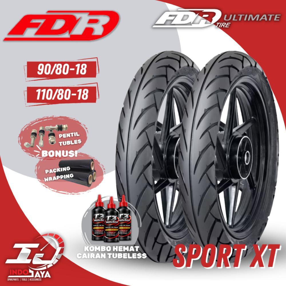 [HARGA SEPASANG ] BAN FDR SPORT XT RING 18 ( 90/80-18 & 110/80-18 ) / BAN FDR TUBELESS SPORT XT BAN 
