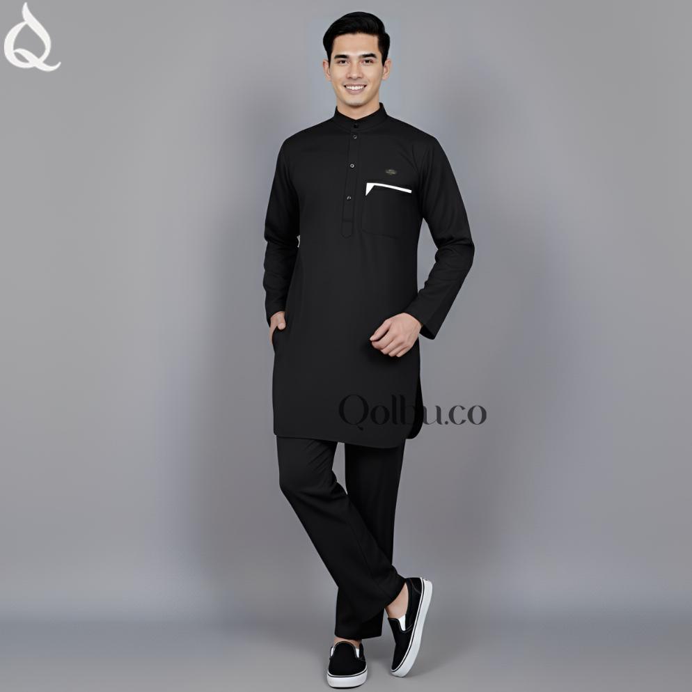 HOT setelan kurta pria dewasa baju set celana - koko dewasa - baju gamis kurta jubah pria dewasa - f