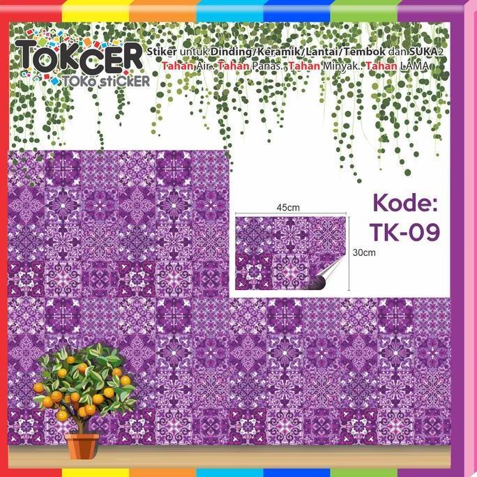 Stiker DINDING Keramik LANTAI Tembok DAPUR Tangga T-09 UNGU