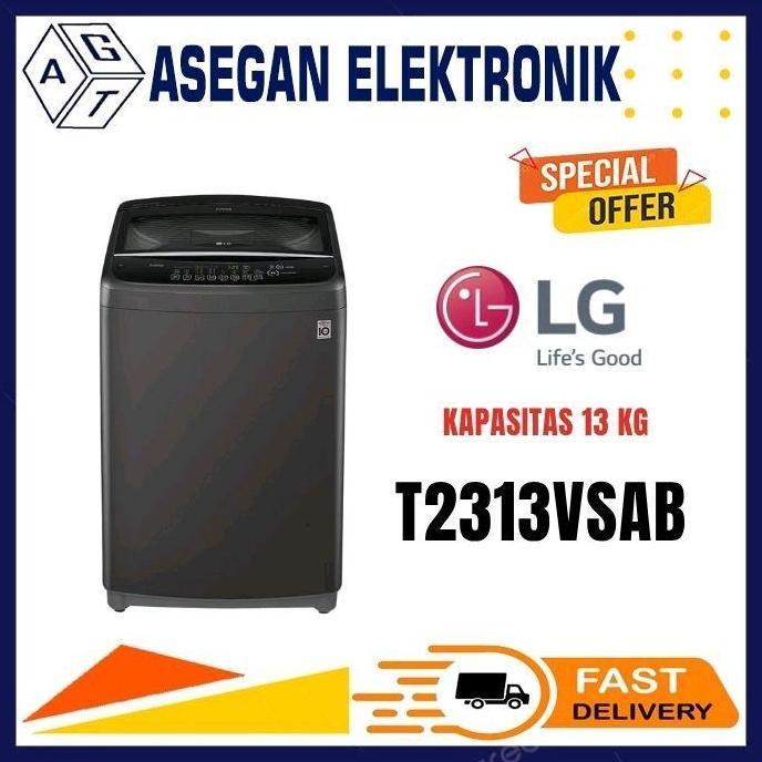 LG T2313VSAB MESIN CUCI TOP LOADING 13 KG INVERTER T2313 2313VSAB