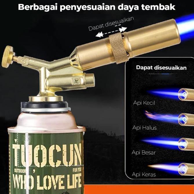 kepala gas  Flame Gun Gas Torch Portable Kepala Gas Blow KuninganDual Api Kepala Las Manual Portabel