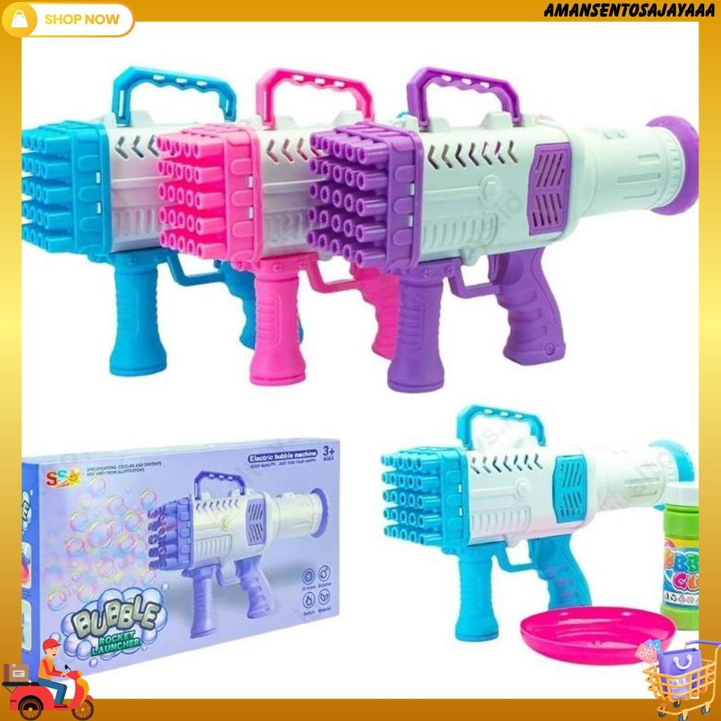 Bazoka Bubble Mainan Bubble Gun Jumbo / Mainan Pistol Bubble Jumbo 25 Lubang Laris Manis