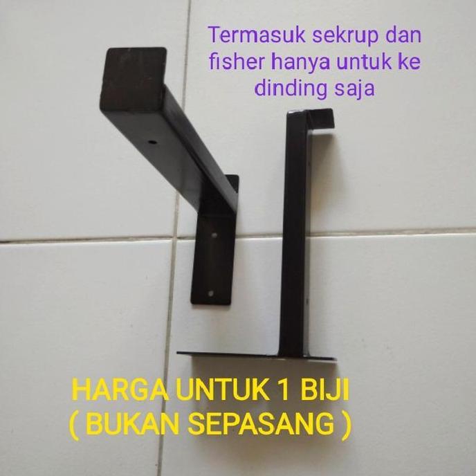 siku besi ambalan kuat bracket besi hollow, untuk 1 pcs