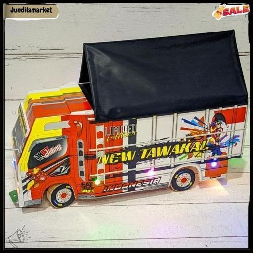 Mainan Miniatur Truk Oleng Roda Kayu Bisa Belok Murah Meriah