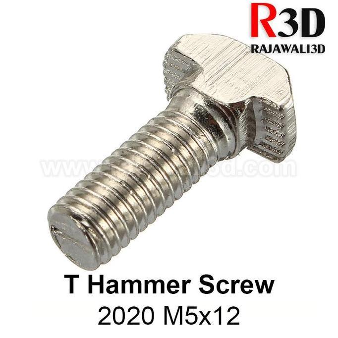 T Nut Screw M5 Tee Nut Screw T Hammer Screw Alu Profile 2020 M5x12