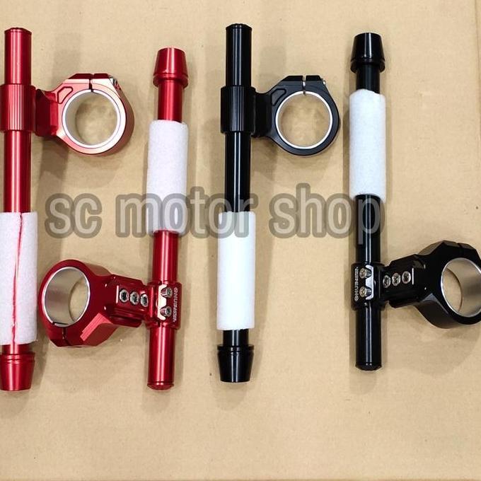 Stang jepit NUI racing + jalu stang full cnc 47-51mm up side down