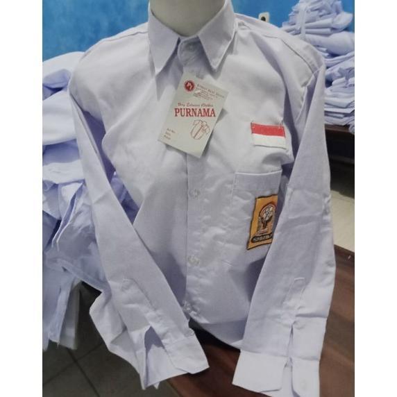 Free Ongkir Seragam Sekolah Lengan Panjang Kemeja Putih Osfot