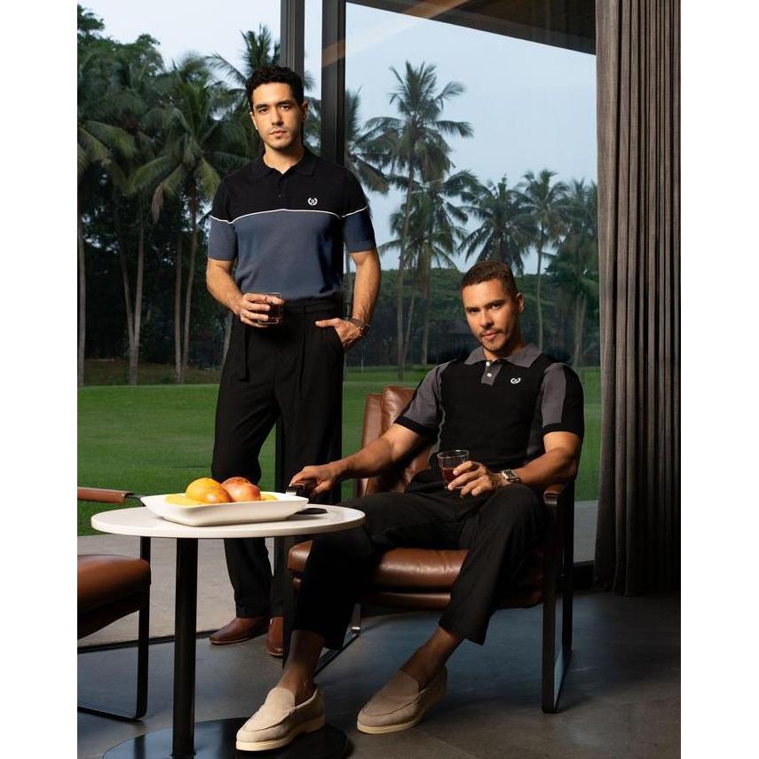 BALVEIN - Golfer Knit Polo Shirt / Polo Shirt Pria