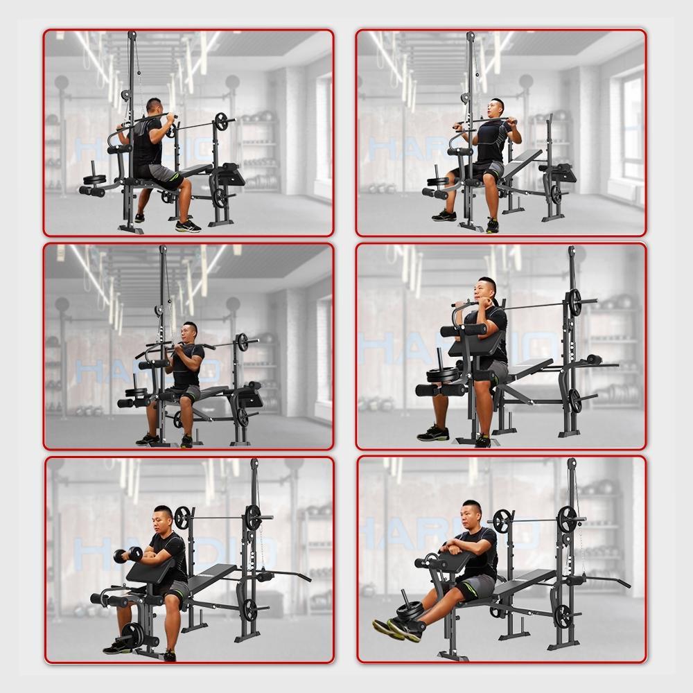 Nicego Sport Bench Press Adjustable Weightlifting Bench High Pull Down Dumbbell Bench Alat Olahraga