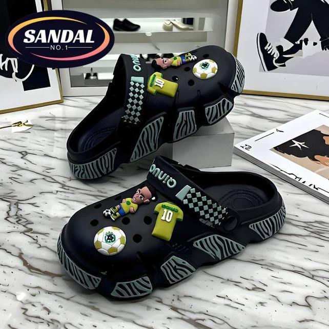 Sandal No.1 Pria Stylish Datar Kasual Anti Selip Bahan Karet Ringan Tebal Berkualitas Tinggi Tahan L