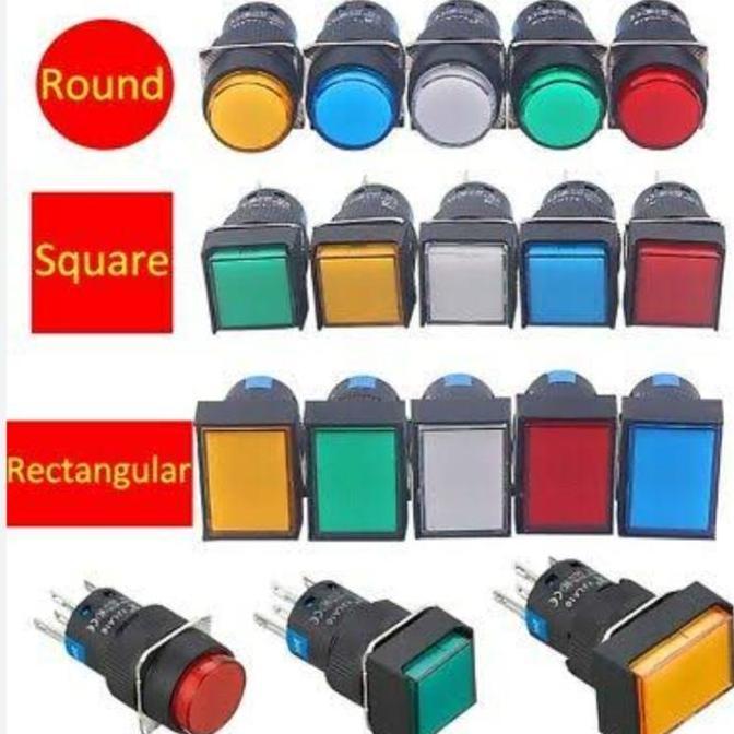 Tab Push Button Lamp 16Mm Spring Return Led 2No+2Nc Terbatas