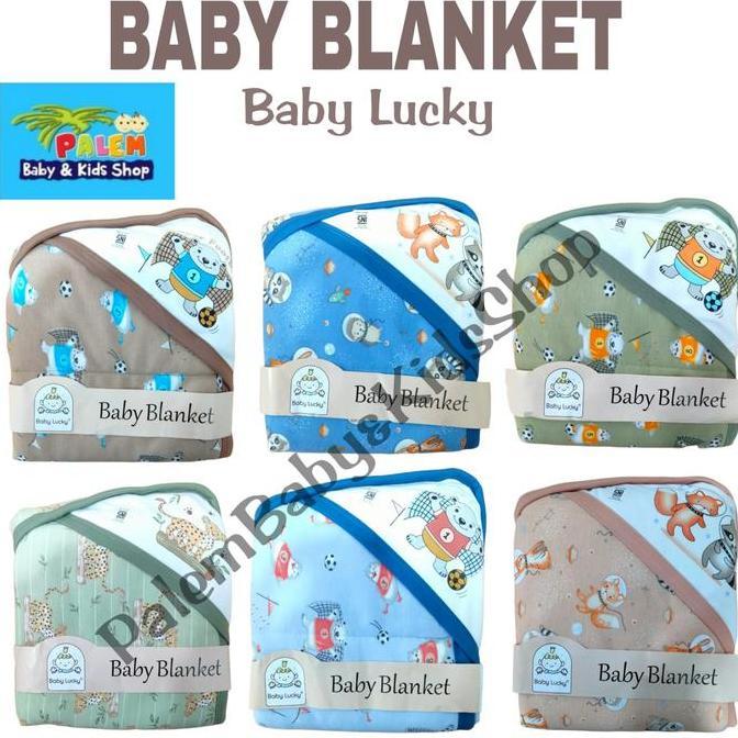 Promo Baby Lucky Selimut Topi/Baby Blangket 7300001 Cod