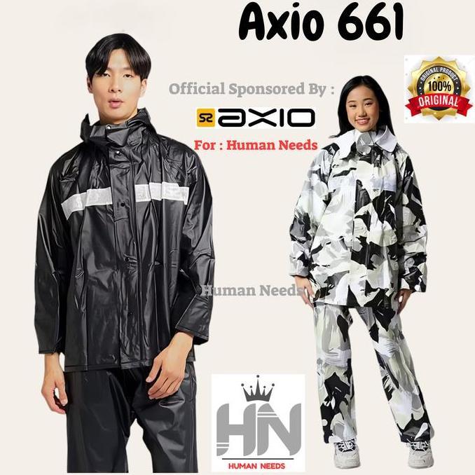 Jas hujan axio rubber/raincoat axio karet/mantel hujan axio elastis