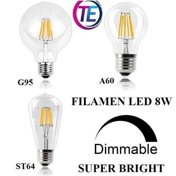 LAMPU FILAMEN LED 8W / FILAMEN EDISON / LAMPU CAFE FILAMEN DIMMABLE